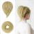 BARSDAR HAARDIAD HAIR Extensions Hair-Knoten-Horse-Empaning straight synthetic hair part short ponytail rolls hair jewelry simply scrunchie for women 18H613 20cm 18H613# ash brown mixture bleaching blonde