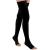 Evolyline Medical Open Toe Thigh High Compression Socks for Women & Men Beige Compression Stockings toeless 20-30 mmHg Graduated Support Stockings for Varicose Veins Edema Flight Black L
