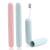 DhSWNNG toothbrushes travel toothbrush box 2 piece of portable toothbrush case toothbrush case toothbrush toothbrush storage container case for camping hiking at home (pink + green)