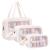 3 PCS Toiletry Bag Women Clear Wash Bag Waterproof Clear Travel Toiletry Bag Cosmetic Makeup Bags Girls Wash Bag Holiday Travel Bag for Toiletries Cosmetics Bag Transparent Bag(White)