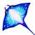 Mint's Colorful Life Devil Fish Kite for Kids Adults,Easy to Fly Delta Kite Single Line Large, Kite Handle Include Blue
