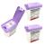 FINEPRO 0.2L Size Portable Pen-Needle Disposal Container Diabetes Care (0.2L, Purple+Clear, 3) 0.2L Purple+Clear 3