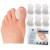 Dr. Fredericks Original Gel Toe Separators - 6 Pcs - Gel Toe Spacers - Temporary Bunion Corrector - Gel Orthotic for Bunion - Overlapping Toe Pain - Large Large (6 Count)