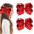 2Pcs 6 Inch Large Grosgrain Ribbon Baby Girls Hair Bows Barrettes Clip School Hair Bobbles for Toddler Teens Girls (Red)