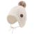 XIAOHAWANG Winter Baby Boys Hat Velvet Lining Toddler Kids Beanie Earflap Warm Baby Hats for Girls with Pompom 6-18 Months White