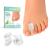 Welnove Gel Toe Separators and Bunion Toe Spacers - 12 Pack Toe Spacers with Aloe Vera Extract Infused - Silicone Bunion Corrector for Curled Toes and Overlapping Toes Calluse Clear-aloe Vera