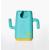DIDOBABY - Didopoucher - Two-in-ONE Anti-Spill Holder for Baby Food Pouches and Juice Bricks - Ergonomic Handles - Baby-Proof lid - Turquoise Color