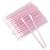 G2PLUS 100 PCS Disposable Lip Brushes - Pink Disposable Lip Wands - Crystal Lipstick Lip Applicator Wands for Lips Eyes and Makeup Application 100 Count (Pack of 1) Crystal Pink