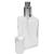 Fantasia Perfum Flakon empty 100ml with atomizer pump square clear glass bottle to fill yourself with perfume atomizer and cap in silver refillable for 100ml 100 ml (1 Pack)