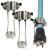 Vive Cane Tips for Ice - All Terrain Heavy Duty (2 Pack) Metal Retractable 4-Prong Hiking Attachment - Replacement Grip for Walking Sticks Trekking Pole Crutches Tip Points for Winter Snow Safety