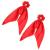 Pack of 2 Knotted Bow Hair Scrunchies Elastic Hair Scarf Black Hair Ties Bands Satin Hair Ribbon Scrunchy Red Ponytail Holder for Women and Girls (Red)
