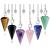XIANNVXI 6 Pcs Crystal Pendulums Set Amethyst Rose Quartz Lapis Lazuli Pendulums for Divination Dowsing Pendulum Crystal Witch Gifts Spiritual Gifts Reiki Witchcraft Supplies G - 6pcs B