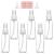 Spray Bottles, 2oz/50ml Clear Empty Fine Mist Plastic Mini Travel Bottle Set, Small Refillable Liquid Containers with 2pcs Funnels and 24pcs Labels (6 Pack)