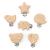 Ruby 6stk pacifier clip wood natural wood clip for pacifier chain closure nucky clip baby clip metal animals wood holder pacifier chains clips holder infant accessories 6 pieces