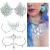 Breast Jewels Tattoo Rhinestone Chest Sticker Temporary Tattoo Glitter Breast Body Gems Tattoo Sticker Body Art Decor Jewel Paste for Festival Makeup(3 Sets) BodySticker_5