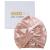 ZIMASILK 22 Momme 100% Mulberry Silk Sleep Cap for Women Hair Care,Natural Silk Night Bonnet with Elastic Stay On Head, Classic Pleated(1Pc, Rose Gold) One Size Rose Gold