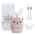 JIANLEJIA Kids Toothbrush Electric U Shaped Ultrasonic Automatic Toothbrush with 4 Brush Heads Six Cleaning Modes Cartoon Modeling Design Special for Birthday Gift (Pink 7-14Y)1 Count(Pack of 1) 7-14 Years (kids) Pink