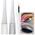 evpct 2Pcs Pearl White Silver Color Liquid Glitter Eyeliner Sets Eyeliner Glitter Liquid Liners for Women Liquid Sparkly Glitter Eyeliner delineador con glitter de colores para ojos colores 09+10 Pearl White & Silver