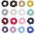 Pack of 16pcs Cotton Hair Scrunchies Single Jersey Solid Color Ponytail Holders Elastic Hair Ties for Women Accessories Mix Colors