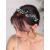 Denifery Silver Wedding Headband Green Crystal Hair Vine Rhinestone Headpieces Crystals Pearls Bride Headband Bridal Hair Accessories for Women and Girls
