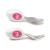 Doddl Cutlery Set Toddler Self Feeding Cutlery Spoon and Fork 12months+ (Magenta)