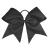 Cheerleader Gifts Softball Gifts Cheer Bows Hair Ties-6 Hair Bows for Girls  Hair Bows for Women Breast Cancer Awareness Mounted on Elastic Ponytail Holders-2pc Cheerleading Hair Bows black
