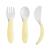 MAM Esslern cutlery consisting of a knife fork & spoon 3-part cutlery set with non-slip handles safe baby cutlery for left and right-handed from 6+ months yellow