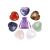 7 Chakra Healing Crystal Natural Heart Stones Set Crystals and Gemstones Healing Reiki Puff Heart Pocket Palm Stone for Stress Relief Chakra Balancing Home Decoration Yoga (7PCS)