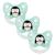 Dentistar Silikon Schnuller 3 Set- Size 1 Schnuller 0-6 months- tooth and jaw-friendly nipple with dental level- BPA-free- Made in Germany- Penguins MINT
