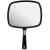 Mirrorvana Large Hand Mirror with Comfy Handle for Men and Women - Portable Handheld Barber Mirror for Back of Head Hair Cutting - 9" x 13" (Black) 1-Pack