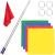 SETHVILL 4 Pcs Horse Training Flag Horse Training Equipment with 48" Telescopic Handheld Flagpoles, Portable Equestrian Nylon Training Flag for Horse Lunging Training