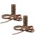 Hide & Drink Leather Hair Ties (2 Pack) / Ponytail/Braid Holder/Wraps/Long Hair Accessories Handmade Includes 101 Year Warranty (Bourbon Brown)