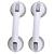 (2 Pack) Shower Handle 12 inch Grab Bars for Bathtubs and Showers Suction Grab Bar Bathroom Bathtub Bath Handles Handicap Elderly Seniors Safety Cup Grip Non Slip - ONLY for Tiles Glass & Hard Plastic