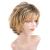 Aiyl charming synthetic wigs wig for women short hair gold hair heat resistant replacement wig heat.