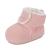 MASOCIO Baby Boy Girl Winter Warm Booties Infant Soft Sole Boots Anti-Slip First Walking Shoes 6-12 Months Pink