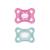 MAM Comfort Schnuller in the 2 Set particularly small and light baby pacifier for newborns made of 100 % silicone with soft MAM SkinSoft suction part & pacifier box 0-6 months pink/min pink/mint 0-6 months (2 Pack)