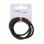 Set of 4 black silicone hair ties non-slip