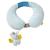 Fehn bat neck pillow neck horns - ergonomic headrest with a cute rattling animal - safe head holder for car stroller & child seat - for babies & toddlers from 6+ months