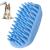 Dog Bath Brush,Rubber Dog Shampoo Grooming Brush, Silicone Dog Shower Wash Curry Brush, Pet Scrubber for Short Long Haired Dogs Cats Massage Comb, Soft Shedding Bathing Brush Removes Loose & Shed Fur Blue