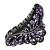 ARFINNE Big Hair Claw Clips With Purple Rhinestone 5 Inch Nonslip Leaf Plastic Extra Large Black Jumbo Jaw Clip for Women Strong Hold Thick and Long Hair Violet