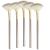 Slim Soft Facial Fan Brush,Makeup Cosmetic Multi Use, Mask Acid Applicator for Glycolic Peel Masques,Chemical Peel Brush,Pack of 5 black