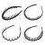 Roxnvm hair band elastic hair tires men 4 packs of zigzag hair ripe matt slipping black hair tires sports fashion hair band accessories for outdoor sports yoga long teeth