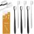 VEGOLS Adult Extra Soft Toothbrush with 20000 Soft Bristles, (Pack of 6) Micro Nano Manual Toothbrushes for Protect Sensitive Gums, Black/White Black and White