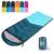 Flantree Sleeping Bag 4 Seasons Adults & Kids for Camping Hiking Trips Warm Cool Weather,Lightweight and Waterproof with Compression Bag,Indoors Outdoors Activities Dark Green-Lake Blue