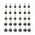 sansheng 30 PCS Shoe Repair Stiletto Replacement Heels Tips, High Heel Shoe Repair Tips Taps Dowel Lifts Replacement (Black)5 Different Sizes Black/30pcs