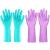 Eygood rinse gloves with cotton inner lining Cleaning gloves latex -free Washing gloves Reusable kitchen gloves waterproof household gloves for cleaning work (2 pairs) m (2 -pack)
