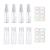 8 pieces 20 ml of transparent travel bottles Spray bottles Laternable spray container for women men travel refillable cosmetics toilet items with 2 sheets of free labels