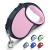 Retractable Dog Lead ANCOOLE 5M/16FT Extendable Dog Lead 360 Tangle-Free Smooth&Durable Nylon Tape with Anti-Slip Handle One-Handed Brake for Small Medium Dogs (Pink)