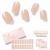 Nailog UV gel nail foil nail ticker UV hardening 20PCs long-lasting nail polish strips gel nail stickers in salon quality manicure kit with shiny gel finish in the nude