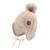XIAOHAWANG Winter Baby Boys Hat Velvet Lining Toddler Kids Beanie Earflap Warm Baby Hats for Girls with Pompom 0-6 Months Beige